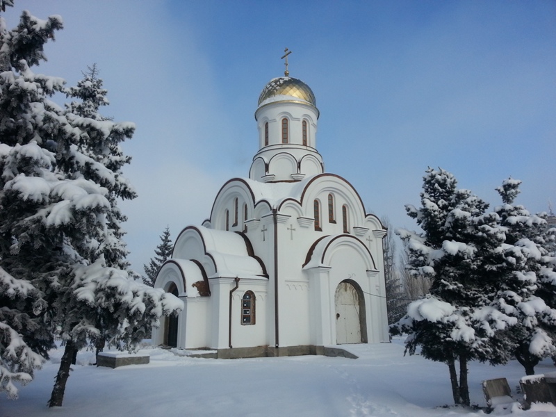 Зимний храм Успения Пресвятой Богородицы зима